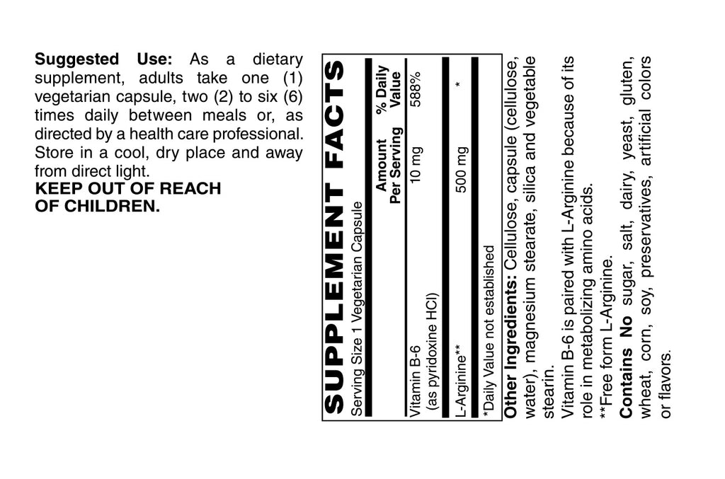 L-Arginine with B-6