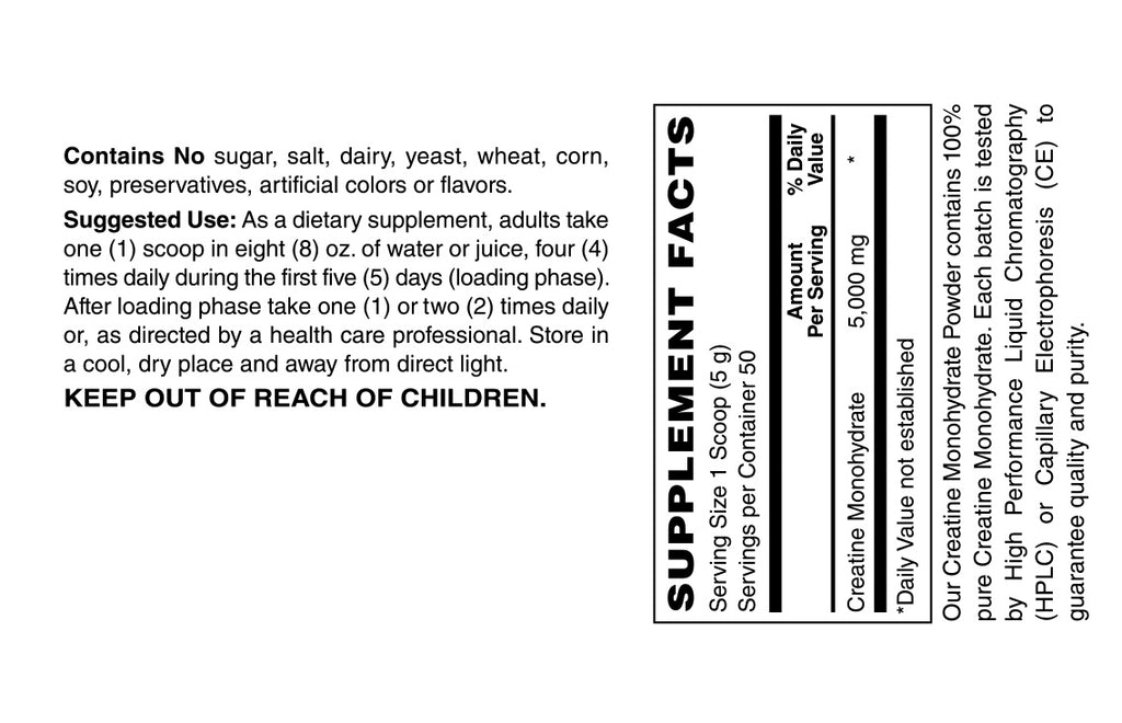 Organic Creatine Monohydrate Powder