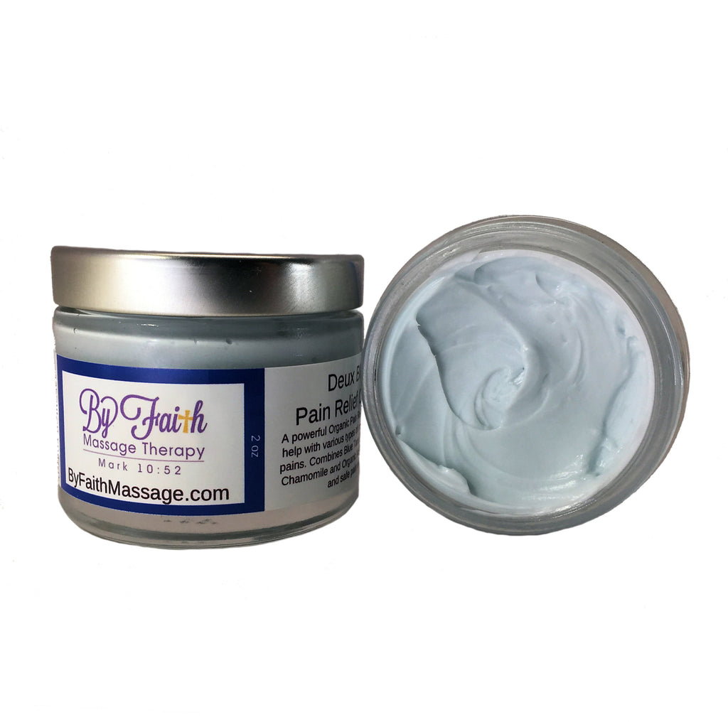 Deux Bleu Organic Pain Relief Cream - By Faith Essential Oils